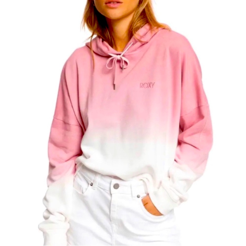 ROXY cropped ombré hoodie with draw strings.